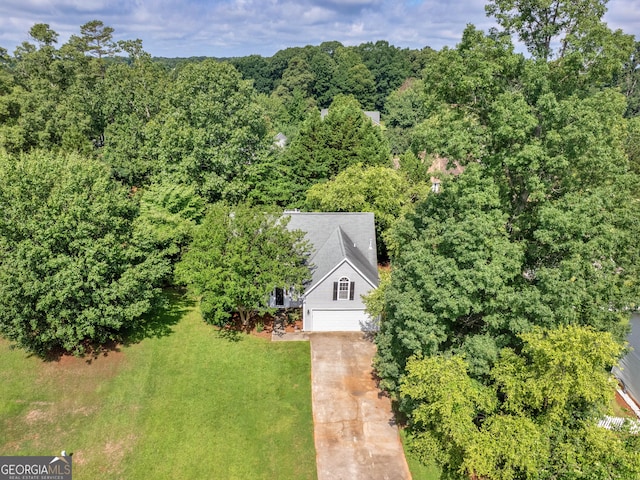 404 Northwind Pl, Stockbridge, GA 30281 - aerial view of property and surrounding area with a heavily wooded area