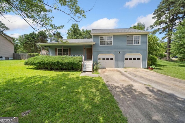 58 6th Ave W, Dallas, GA 30157 - split level home with concrete driveway and an attached garage