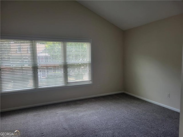 13565 Weycroft Cir, Alpharetta, GA 30004 - carpeted spare room featuring baseboards and lofted ceiling