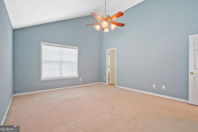 375 Shadetree Ln, Lawrenceville, GA 30044 - unfurnished bedroom with high vaulted ceiling and carpet flooring