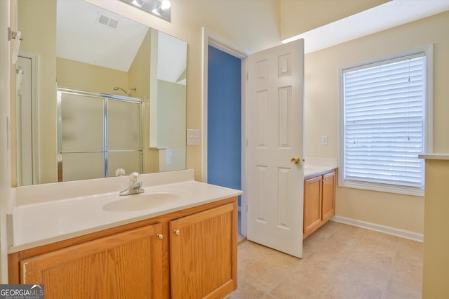 375 Shadetree Ln, Lawrenceville, GA 30044 - full bathroom with vanity and a stall shower