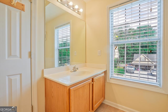 375 Shadetree Ln, Lawrenceville, GA 30044 - bathroom with vanity and baseboards