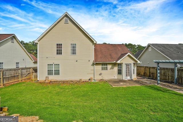 375 Shadetree Ln, Lawrenceville, GA 30044 - rear view of house featuring a patio, a pergola, and a fenced backyard