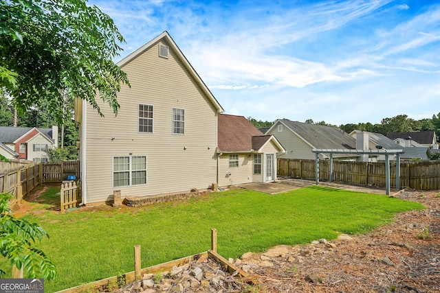 375 Shadetree Ln, Lawrenceville, GA 30044 - back of property featuring a patio, a fenced backyard, and a pergola