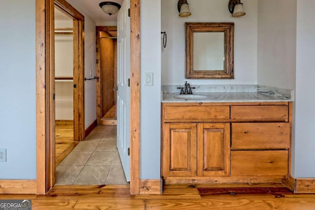990 Hickory Nut Mountain Rd, Tallulah Falls, GA 30573 - full bathroom featuring vanity and tile patterned floors