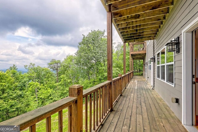 990 Hickory Nut Mountain Rd, Tallulah Falls, GA 30573 - view of wooden deck
