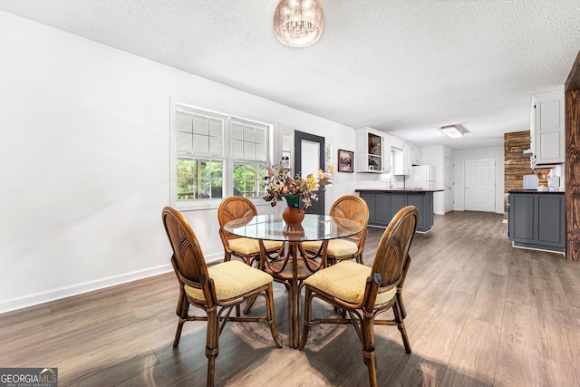 665 Center Of The World Rd, Canon, GA 30520 - dining area with light wood-style flooring and a textured ceiling
