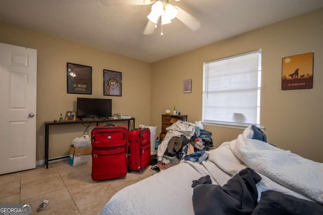 2165 Milledge Ave Unit F4, Athens, GA 30605 - bedroom with light tile patterned floors and ceiling fan