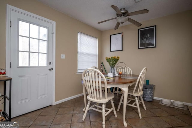 2165 Milledge Ave Unit F4, Athens, GA 30605 - dining area with tile patterned floors and a ceiling fan