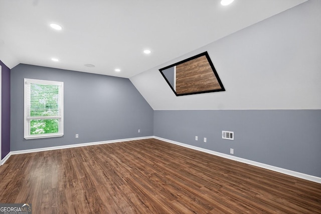 352 Grayson Trl, Hogansville, GA 30230 - bonus room with lofted ceiling, dark wood finished floors, and recessed lighting