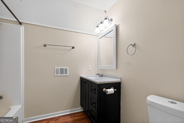 352 Grayson Trl, Hogansville, GA 30230 - full bathroom featuring vanity and wood finished floors