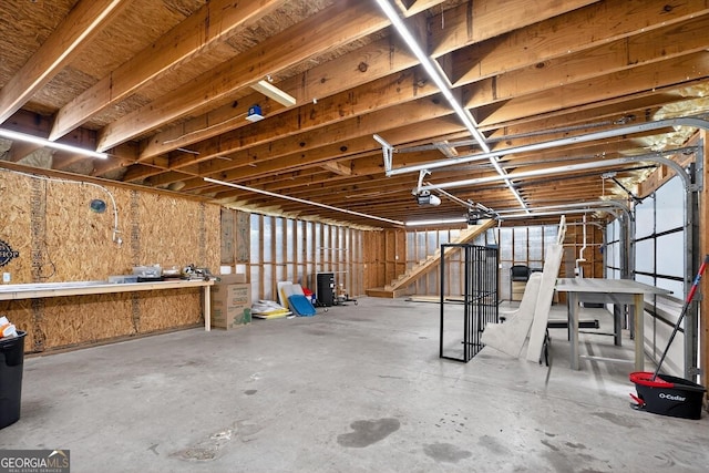 352 Grayson Trl, Hogansville, GA 30230 - unfinished basement with stairs