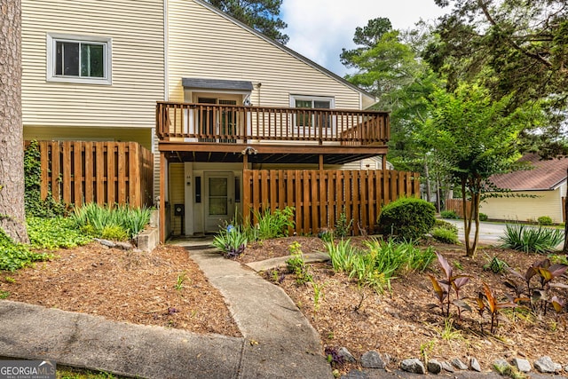 44 Twiggs Cor, Peachtree City, GA 30269 - exterior space with a wooden deck