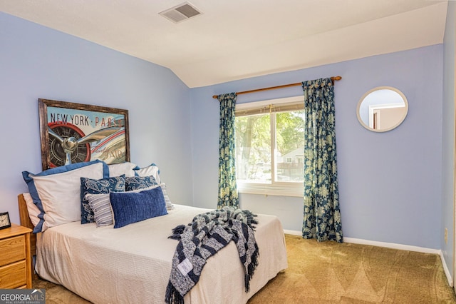 44 Twiggs Cor, Peachtree City, GA 30269 - bedroom featuring carpet floors and vaulted ceiling