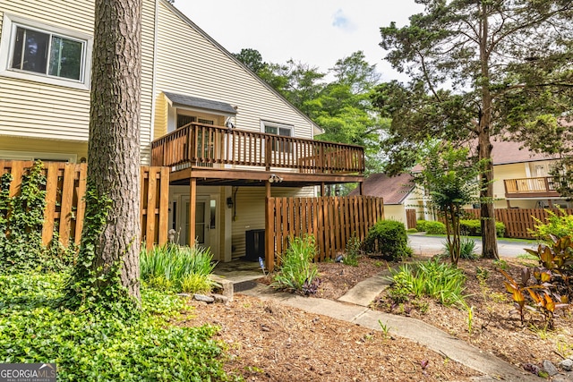 44 Twiggs Cor, Peachtree City, GA 30269 - back of house featuring a wooden deck