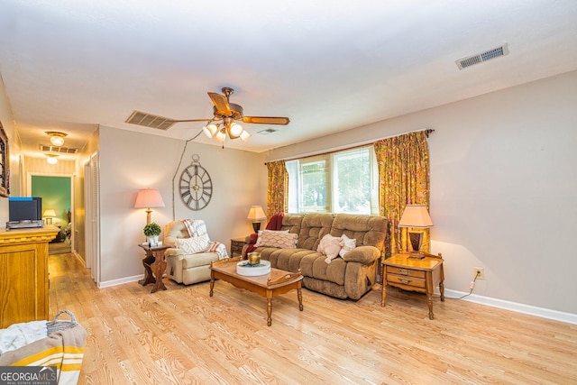 44 Twiggs Cor, Peachtree City, GA 30269 - living area with a ceiling fan and light wood finished floors
