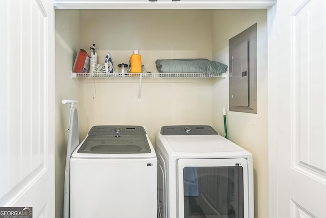 309 E 41st St, Savannah, GA 31401 - washroom featuring separate washer and dryer and electric panel