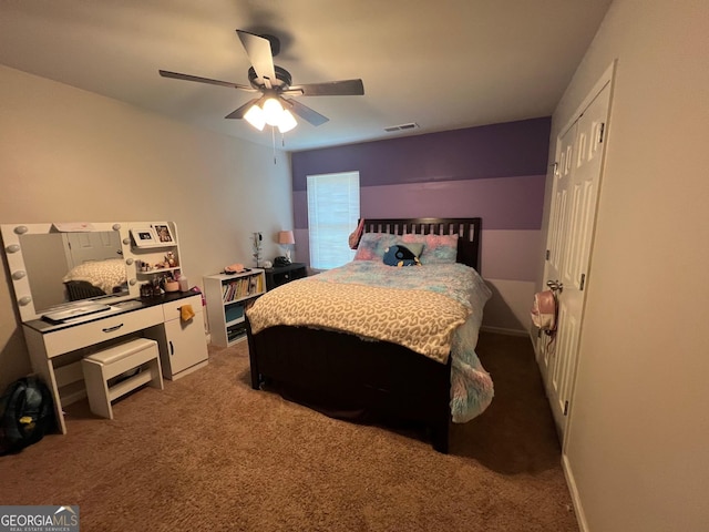 307 Pardue Dr, Thomaston, GA 30286 - bedroom featuring carpet flooring and ceiling fan