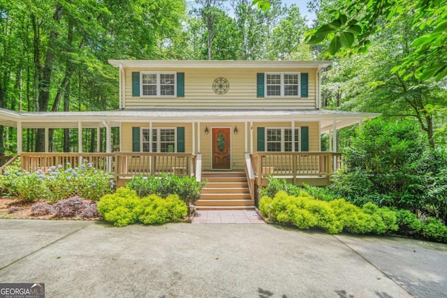 4211 Burnt Hickory Rd NW, Marietta, GA 30064 - view of front of house with covered porch and stairs