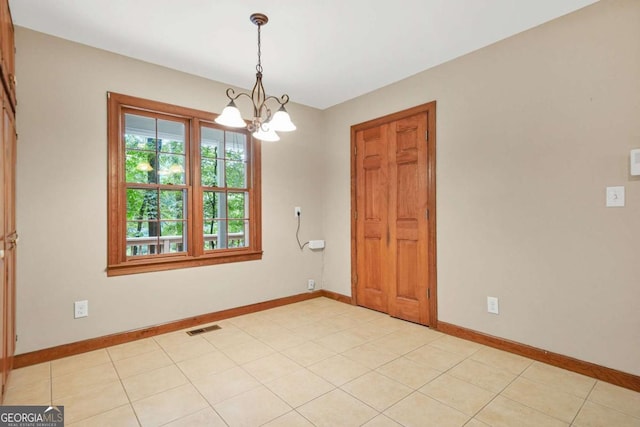 4211 Burnt Hickory Rd NW, Marietta, GA 30064 - empty room featuring a chandelier and baseboards