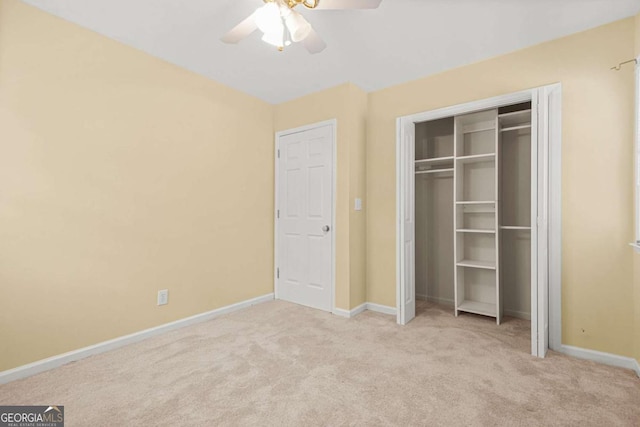 4211 Burnt Hickory Rd NW, Marietta, GA 30064 - unfurnished bedroom featuring carpet, a closet, and a ceiling fan