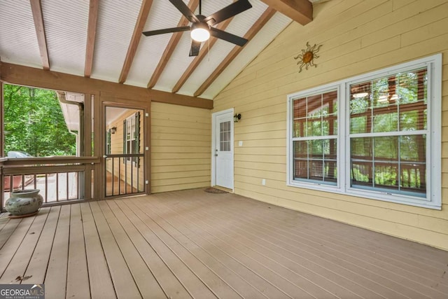 4211 Burnt Hickory Rd NW, Marietta, GA 30064 - wooden terrace with a ceiling fan