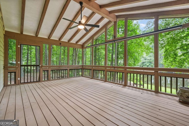 4211 Burnt Hickory Rd NW, Marietta, GA 30064 - unfurnished sunroom with ceiling fan