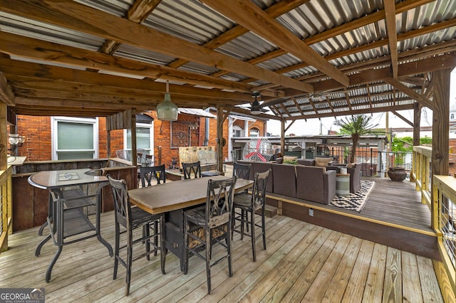 113 N Jefferson Ave, Eatonton, GA 31024 - view of wooden terrace
