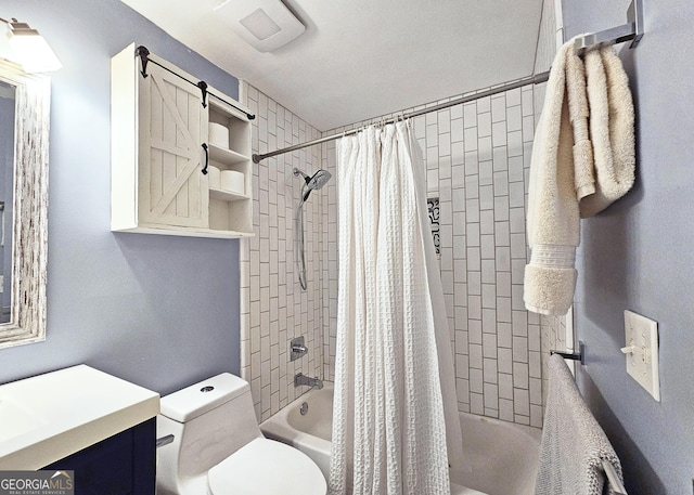 1202 Countryside Pl SE, Smyrna, GA 30080 - bathroom featuring shower / bath combo with shower curtain and vanity