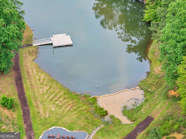612 Michigan Cir, Hoschton, GA 30548 - drone / aerial view of a nearby body of water