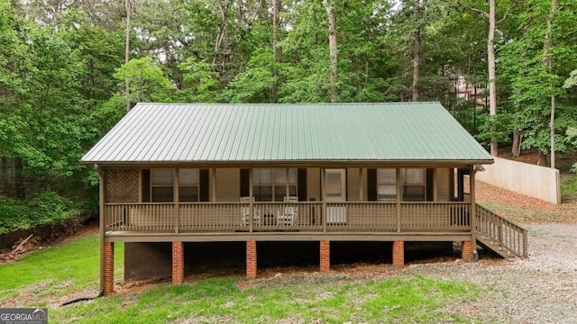 729 Matrix Ln Unit 843, Ellijay, GA 30540 - rustic home featuring covered porch and a metal roof