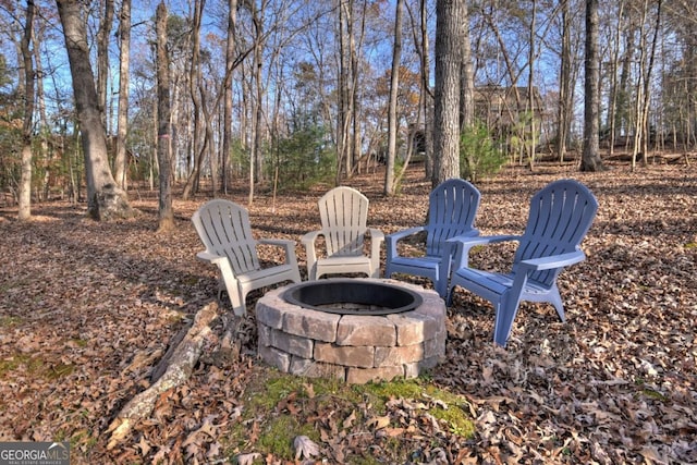 729 Matrix Ln Unit 843, Ellijay, GA 30540 - view of yard featuring a fire pit