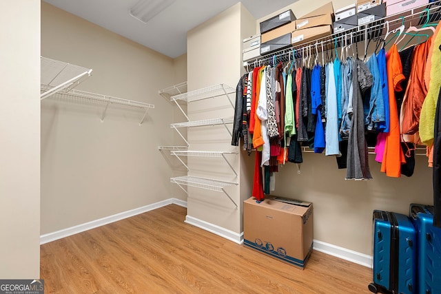 733 Miller Run, Atlanta, GA 30349 - walk in closet featuring wood finished floors