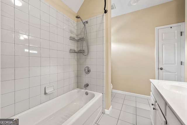 733 Miller Run, Atlanta, GA 30349 - full bathroom with tile patterned flooring, vanity, and bathtub / shower combination