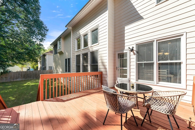 733 Miller Run, Atlanta, GA 30349 - wooden deck with outdoor dining space