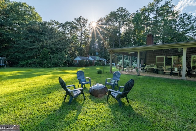 8815 Campbellton St, Douglasville, GA 30134 - view of grassy yard with a patio