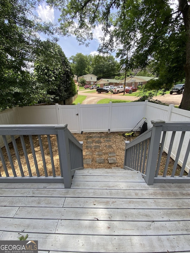 110 Waverly Way, Lagrange, GA 30240 - wooden deck featuring a residential view