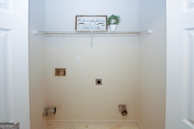 555 Flintlock Dr, Dacula, GA 30019 - laundry room featuring hookup for an electric dryer and washer hookup