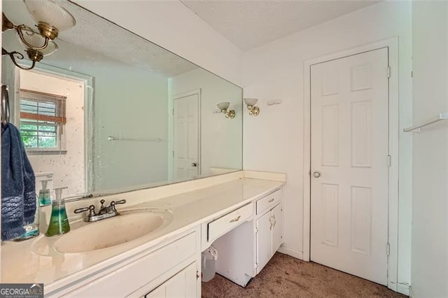 2867 Holly Oaks Dr, Marietta, GA 30062 - bathroom featuring vanity and a textured ceiling