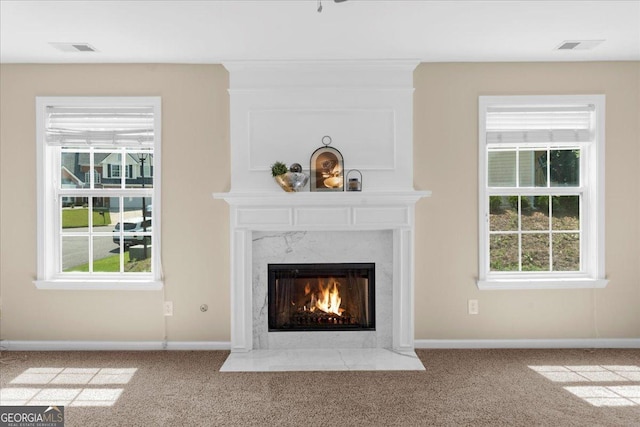 3559 Reservoir Pass, Acworth, GA 30101 - detailed view of a high end fireplace and carpet floors