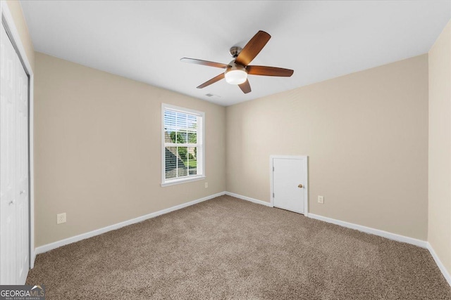 3559 Reservoir Pass, Acworth, GA 30101 - unfurnished bedroom with a closet, carpet floors, and ceiling fan