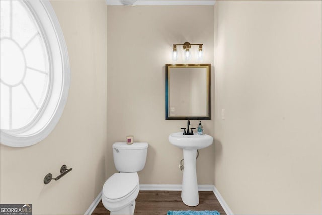 3559 Reservoir Pass, Acworth, GA 30101 - half bathroom with toilet and wood finished floors