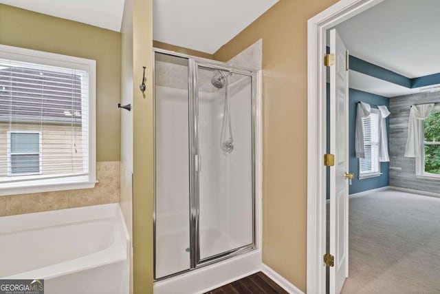 950 Mill Creek Ave, Canton, GA 30115 - full bathroom featuring a shower stall and a bath