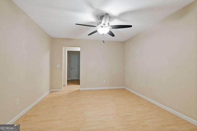 950 Mill Creek Ave, Canton, GA 30115 - empty room with a ceiling fan and light wood-type flooring