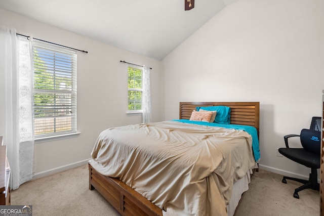 305 Hidden Creek Ln, Canton, GA 30114 - carpeted bedroom featuring baseboards and vaulted ceiling