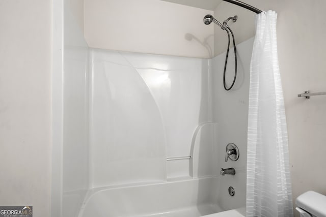 305 Hidden Creek Ln, Canton, GA 30114 - full bath with shower / bathtub combination with curtain and toilet