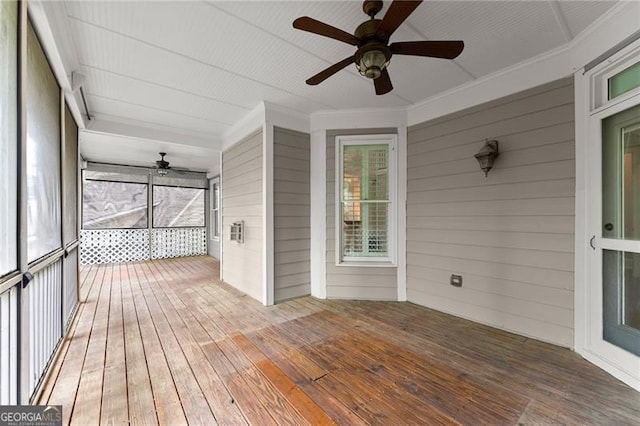 3311 Marina View Way, Gainesville, GA 30506 - wooden terrace with ceiling fan
