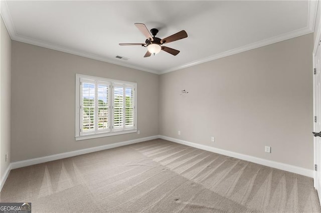 3311 Marina View Way, Gainesville, GA 30506 - unfurnished room featuring ceiling fan, light carpet, and crown molding