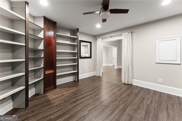 3311 Marina View Way, Gainesville, GA 30506 - walk in closet featuring dark wood-style flooring and a ceiling fan