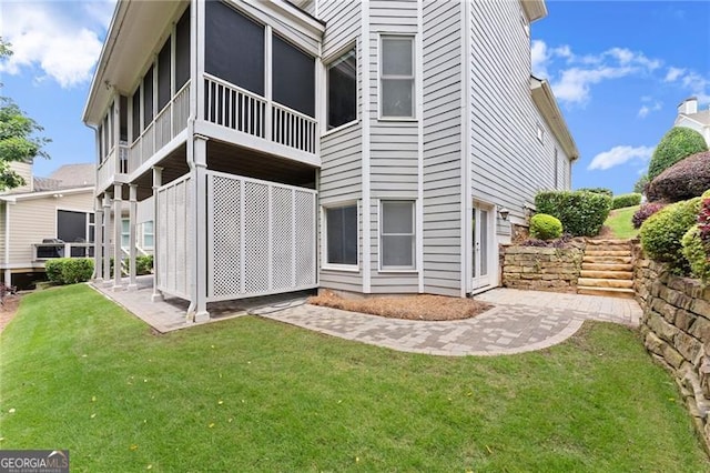 3311 Marina View Way, Gainesville, GA 30506 - rear view of property with a lawn and a patio area